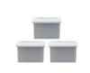 8.5-Gallon Snap Tight Plastic File Organizer Storage Box, Gray with Clear Lid 3 Pack GI62428
