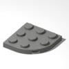 85 Piece Plate, Round Corner 3x3, Dark Gray, Compatible with Lego Parts 30357
