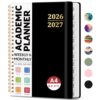 8.5" x 11" Academic Planner 2026-2027, Weekly & Monthly Calendar Planner Book, July 2026 – June 2027, Large Hardcover Organizer with Tabs, Perfect for Teachers, Students, Women & Men – A4, Black