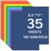 8.5" x 11" Colored Cardstock, 7 Vibrant Rainbow Construction Paper