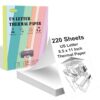 8.5 x 11 Inch US Letter Size Thermal Printer Paper, Quick Drying Fan-Folded Thermal Paper, Compatible with MT610, M08F, D810, M832, M08E, A285M, A40, A80, A81, PR20, iDPRT HPRT PRT (200 Sheets)