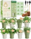 8 Herb Indoor Window Garden Kit – Complete Set with Tools – Unique Gift for Women, Mom, Friend – Birthday, Christmas, Mother's Day – Beginner Gardening Lovers for Kitchen Windowsill