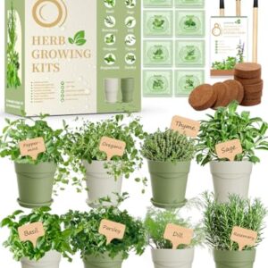 8 Herb Indoor Window Garden Kit – Complete Set with Tools – Unique Gift for Women, Mom, Friend – Birthday, Christmas, Mother's Day – Beginner Gardening Lovers for Kitchen Windowsill