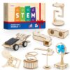 8 in1 STEM Science Kit for Kids Age 8-14, Wooden Physics Experiments & Solar Engineering Kits, Build Solar Car, Anti-Gravity Device, Telescope, Periscope & Dinosaur Claw, Gifts for Boys Girls