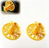 8 Inch Trash Can Wheel Rims Set of 2, Decorative Wheel Covers for Garbage Bins & Carts, Outdoor Trash Can Wheel Rim Decor, Garage Patio Home Accessories (Yellow)
