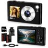 8K Digital Camera with Dual Screens, WiFi, 16X Zoom, Autofocus, Anti-Shake. Compact Point & Shoot for Travel, Selfies & vlogging. for Kids, Teens & Beginners. Includes SD Card & 2 Batteries.