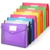8 Pack Plastic Expanding File Folders, Envelope Folders for Documents