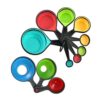 8pc Collapsible Measuring Cups and Spoons Set with 3pc Silicone Funnels for Kitchen Use Filling Bottles, Bottle Brush & Adjustable Tools for Camping