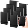 8 Pcs 4" x 2.5" Pocket Notebook Bulk, Mini Leather Hardcover Tiny Notepad with Tear-off Pages & Elastic Band, 50 Lined Sheets, Small Notebook for Back to School Home Office Writing Supplies, Black
