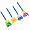 8Pcs EVA Foam Sponge Brush Set Soft Painting Applicator Tools Reusable Art Craft Drawing Sponge Brushes Colorful Creative Painting Tool Kit Pattern Stamp Brush Set