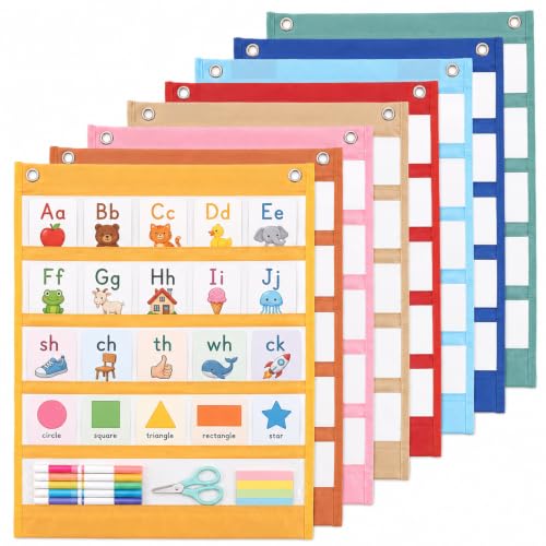 8PCS Groovy Retro Classroom Magnetic Learning Chart Squares Teacher Mini Learning Chart Management Back to School Resource for Homeschool Learning Preschool Office Schedule Activities Supply 16 x 14In