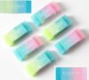8 Pcs Pencil Erasers Set, Colored Cube Erasers Cute Gradient Erasers Standard Pencil Erasers for School Office Home