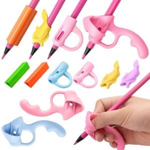 8PCS Pencil Grippers for Kids Handwriting, 4-Stage Ergonomic Pencil Grips