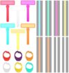 8 Pcs Reading Trackers for Kids, Reading Guide Strips for Kids, 6 Pcs Finger Highlighters for Readings, Improve Readers' Focus (6 Colors)