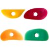8 Pcs Silicone Pottery Scrapers, 3.9 in / 10 cm Clay Sculpting Tools, Flexible Rubber Smoothing Scraper Spatula, Clay Shapers for Pottery, Ceramics, Modeling, Art Craft Projects
