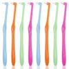 8Pcs Soft End Tuft Toothbrush Orthodontic Tapered Brush Detail Cleaning
