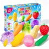 8PCS Squishy Fun Box Mystery Set Pack, Sugar Filled Stress Ball, Relief Hand Relax Desk Decor Party Favor Gifts for Adult (8, 8pcs-Vegetable)