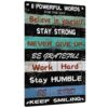 8 Powerful Words Daily Inspirational Motivational Quotes Metal Tin Sign, 8x12 Inch Aluminum, Vintage Wall Art Decor for Home Office Gym, Men Women Entrepreneurs