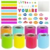 8 Rolls 262.4 Ft Colorful Bulletin Board Border for Classroom, School, Office – Scalloped Borders Decorations for Trim, Posters, Birthday Party Supplies, Summer Edge for Board, Teachers