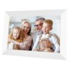 8" WiFi Digital Picture Frame, Walnut Wooden Frame, Anti-Glare, 16GB Internal + 32GB External Storage