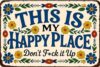 8"x12" inch Aluminum Plate, Daisy Border Happy Place