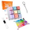9-in-1 Keyboard Fidget Toy in Gift Box—Clicky, Creamy & Silent Stress Relief Clicker Keychain, 75 Colorful Removable Keycaps with Cat Paw | Quiet Button Fidget for Adults, Calm Anxiety Office Travel