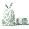 90 pieces 45 * 50 cm, herbal grass printed drawstring garbage bags, thick household kitchen leak-proof plastic bags for waste, strong and durable, hand-held storage bags