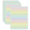 90 Sheets Ruled Writing Paper 8.5x11In Multi-Color Handwriting Paper Double-Sided Skip-A-Line Ruled Writing Practice Paper with 0.5" for Educational Kindergarten Primary Kid Toddler Child