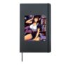 90s Retro Waifu Anime girl Chill Lofi Music Hardcover Journal, Black