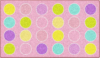 Booooom Jackson Pastel Classroom Rug 7’6″x13’1″ with 24 Seating Spots Non Slip, for Preschool, Kindergarten, Daycare