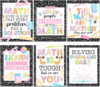 Hadley Designs Math Motivational Posters – 6 Math Posters for Middle School, Elementary School & High School Classroom Must Haves, Teacher Supply for Bulletin Board Set and Composition Classroom Decor