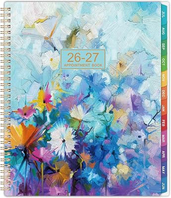 2026-2027 Appointment Book - 2026-2027 Daily Hourly Planner | Weekly Appointment Book, Jul 2026 - Jun 2026, 8.5" x 11", Monthly Tabs, 30-Minute Interval, Holidays, Back Pocket