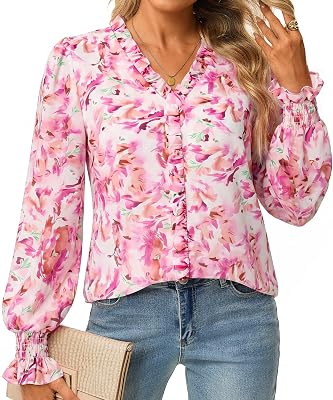 GRACE KARIN Women Boho Long Sleeve Tops