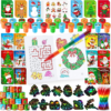 BenLouis Christmas Party Favors for Kids Xmas Classroom Gifts Prize Stockings Filler Coloring Books Bulk for Students Kids Crafts Holiday School Goodie Bag Stuffer（48Set Christmas）