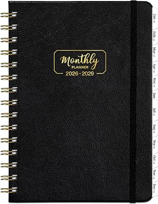 2026-2029 Monthly Planner - 3 Year Monthly Planner 2026-2029, 6.4" x 8.5" | Jul. 2026 - Jun. 2029, 36-Month Calendar with Hardcover, Inner Pocket