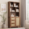 YANOSAKU 71″ Tall Bookshelf with Charging Station