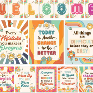 Decorably 15 Welcome Groovy Posters for Classroom