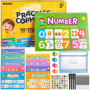 MarcZero Magic Grooved Writing Practice Books for Kids Ages 3-8