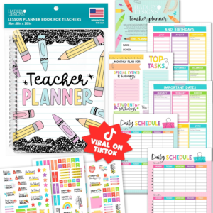 Hadley Designs Teacher Planner 2026-2027 Academic Year – Undated Teacher Lesson Planner Book for Teachers, Homeschool Planners 2026-2027, First Year Teachers Must Haves, Back to School Teaching Gifts