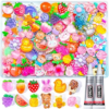 LOTWOW 100Pcs Cute Styles Resin Charms Kit