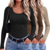 EKOUAER Long Sleeve Shirts 3 Packs