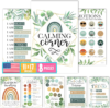 Hadley Designs 8 Calming Corner Posters for Classroom Must Haves -Calm Down Corner Supplies with Emotions Chart,School Counselor Mental Health Poster, Feelings Chart For Kids, Greenery Classroom Decor