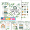 Hadley Designs 8 Calming Corner Posters for Classroom Must Haves -Calm Down Corner Supplies with Emotions Chart,School Counselor Mental Health Poster, Feelings Chart For Kids, Greenery Classroom Decor