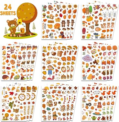 HSHFAMIIY Fall Stickers for Kids