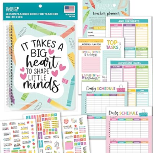 Hadley Designs Teacher Planner 2026-2027 Academic Year – Undated Teacher Lesson Planner Book for Teachers, Homeschool Planners 2026-2027, First Year Teachers Must Haves, Back to School Teaching Gifts