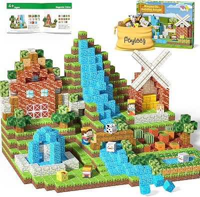 Payleeg Magnetic Blocks Building Toys for Kids Ages 4-8 5-7 8-12 Year Old, Magnetic Cubes Tiles Montessori Sensory Travel Toddler Boys Girls Toys Games Christmas Birthday Gifts