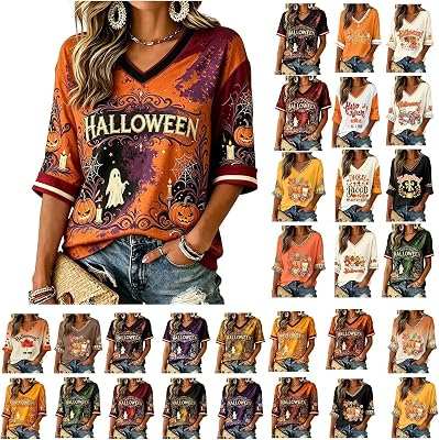 MKLUNJOP Women Halloween Shirts