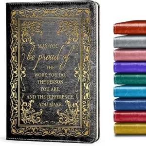 LBWCER A5 Black Journal,Notebooks for Work,May you be proud of the work you do, Journal for Men,Social Worker Notebook Gift Thank You Gift Travel Journal (May black)