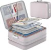 Nacial 5200℉ Fireproof Document Box with Lock, Expandable Document Organizer, Heat Insulated Fireproof Waterproof Box for File Storage, ﻿Portable Sturdy Handle for Important Documents Home Travel