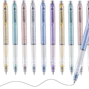 Gel Pens, Extra Smooth Black Ink Pen, 12 Pcs 0.5mm Fine Point Writing Pen for Journaling Note Taking, Nurse Retractable Pen, Cute Aesthetic Stationery School Office Supplies Gifts for Women